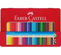 Faber-Castell Lápices de colores Colour Grip 2001 – irrompibles, 36 lápices en estuche metálico