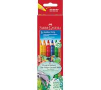Faber-Castell Lápices de colores Jumbo Grip 110906 – 6 piezas triangulares irrompibles