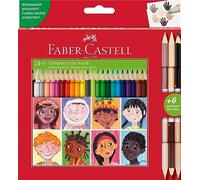 Faber-Castell Lápices de colores 511515 – Caja 24 lápices + 3 bicolores