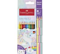 Faber-Castell Estuche de cartón 201542 Unicornio - 10 lápices Grip color y 3 Sparkle color