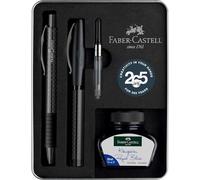 FABER-CASTELL Set Füllhalter Medium und Kugelschreiber Essentio Carbon Black negro