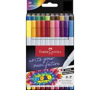 FABER-CASTELL - Set de rotuladores Boldpen, 20 rotuladores con empuñadura