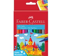 Faber-Castell Rotuladores escolares 554201 – Estuche cartón 12 colores