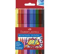 Faber-Castell Rotuladores GRIP Colour Marker 155310 ancho de trazo 3,0 mm estuche de 10 unidades