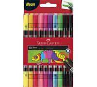 Faber-Castell Rotulador doble 151110 - 1 unidad - color neón - estuche de 10
