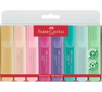 Faber-Castell 154681 - Estuche con 8 Marcadores Fluorescentes - Tonos Pastel - Textliner 46 - Colores Surtidos