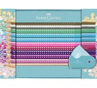 FABER-CASTELL - Set lápices Sparkle, 20 unidades y 1 sacapuntas | Set de regalo para niños y adultos con 20 lápices de colores Sparkle y un estuche mini para afilar
