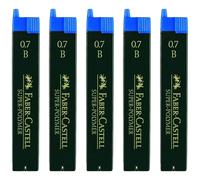 Faber-Castell SUPER-POLYMER - Minas finas (5 latas, 0,7 B)
