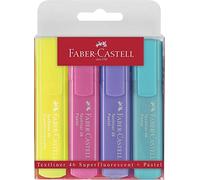 Faber-Castell Estuche Marcadores Fluorescentes Textliner 46 – 4 tonos pastel, colores surtidos