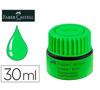 Faber Castell Textliner 1549 Bote Recambio Tinta Rotulador Fluorescente Verde 30 ml