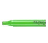 Faber-castell textliner 38 marcador fluorescente - cuerpo fino - punta biselada - trazo grueso y fino - tinta con base de agua - color verde (10 uds)