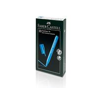 Faber-Castell Textliner 38 rotuladores superfluorescentes, rotuladores, resaltadores de colores surtidos, rotuladores de punta de cincel, ligeros, diseño delgado y barril delgado, 10 unidades (azul)