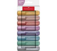 Faber-Castell Marcadores Fluorescentes Textliner 1546 Metallic – Punta biselada Pack x8 colores