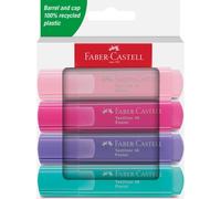 Faber-Castell 254654 - Pack de 4 Subrayadores Textliner 1546 - Tonos Pastel