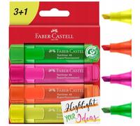 Faber-Castell Textliner - 46 subrayadores superfluorescentes, cartera de 4