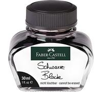 Faber castell tintero 30ml tinta real borrable negro