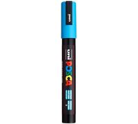 Faber Castell Uni-Ball POSCA PC-5M - Marcador (Black, Blue) | Rotulador con tinta pigmentada al agua, opaco, para casi todas las superficies, punta recambiable
