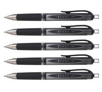 Faber-Castell Uniball Impact RT UMN 15210S N - Juego de 5 bolígrafos de gel (5 unidades), color negro