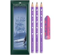 Faber-Castell Unicorn Jumbo HB - Juego de lápices y borrador (4 unidades)