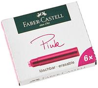 Faber-Castell - Vaso de tinta, color rosa Tintenpatrone Standard 6er