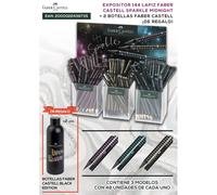 FABER EXPOSITOR 144 LAPIZ FABER CASTELL SPARKLE MIDNIGHT+BOTELLAS SPARKLE