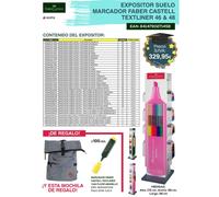 FABER EXPOSITOR SUELO MARCADOR FABER CASTELL TEXTLINER 46 & 48 EXPOSITOR TEXTLINER 46 & 48 960-006-881. 38x38x172 Cms.