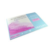 Fabriano Artistico Acquarello Watercolour, color blanco natural, satinado, prensado en caliente, 35,5 x 51 cm, 15 hojas de 300 g/m², cartulina de acuarela de alta calidad, bloc de 4 caras encolado,