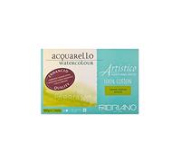 Fabriano Artistico Acquarello Watercolour - Papel de acuarela (grano grueso, 30,5 x 45,5 cm, 20 hojas de 300 g/m², papel de acuarela de alta calidad, bloc de 4 caras, vegano)
