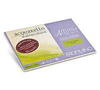FABRIANO Artistico Bloc de 20 hojas de acuarela blanca, grano fino, 300gr, 31x41cm, 4 esquinas encoladas