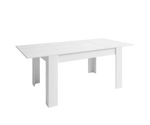 FABRIKIT Mesa de Comedor Salón Extensible Bass Estilo Moderno en Color Blanco Mate o Albo 140/200x90 cm