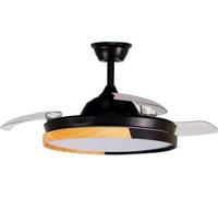 Fabrilamp 214491388, Ventilador de techo con aspas, madera de haya, color , para techo, 45 dB, 260 revoluciones por minuto, 108 cm