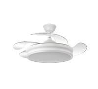 FABRILAMP ABRILA Ventilador Dc Bayomo GAMA ALTA Ventilador Bayomo 59w 6980lm BLANCO 4 Aspas Desp.107D 3 Color Dimmable Dc.remoto+Regulables en Intensidad MODO VERANO/INVIERNO Incluye mando a