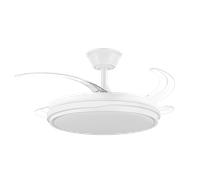 Fabrilamp Ventilador de techo Abrila Tempano DC Aspas retráctiles 59W Blanco con mando a distancia