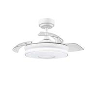 Fabrilamp Ventilador de techo Dani 59 W, aspas retráctiles Blanco