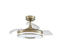 FABRILAMP AKUNADECOR Ventilador Dc Con Led Integrado Modelo Dani S Dorado