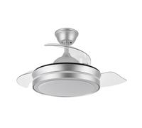 Fabrilamp Ventilador de techo Abrila Esparta Plata Aspas retráctiles 59W