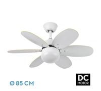 Fabrilamp alves ventilador de techo con luz para interior, motor dc, 6