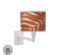 Fabrilamp aplique abatible moda 1xe14 blanco/hoja caldera 26x17x28 cm