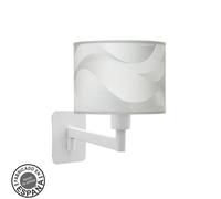 Fabrilamp aplique abatible moda 1xe14 blanco/ola gris 26x17x28 cm