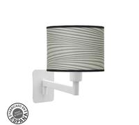 Fabrilamp aplique abatible moda 1xe14 blanco/surco gris 26x17x28 cm