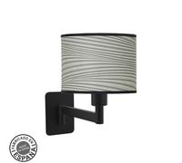 Fabrilamp aplique abatible moda 1xe14 negro/surco gris 26x17x28 cm