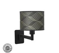 Fabrilamp aplique abatible moda 1xe14 negroetris gris 26x17x28 cm