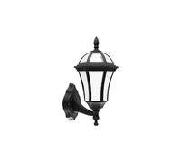 Fabrilamp Aplique exterior Comino 1x E27 IP44 policarbonato 41,1x17x6x23,8 cm Negro