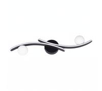 Fabrilamp aplique fermoselle 24w+6w 4000k negro 2550lm 20,5x70,4x10 cm