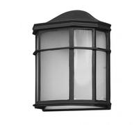Fabrilamp Aplique exterior Bellatrix Aluminio y policarbonato IP44 Negro