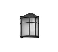 Fabrilamp Aplique exterior Bellatrix Aluminio y policarbonato IP44 Negro