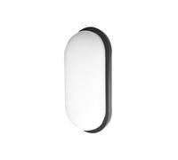 Fabrilamp aplique pirineo oval 18 w 6500 k negro ip54 1764 lm 26x14,5x