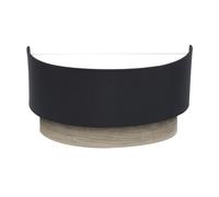 Fabrilamp aplique tania 1xe27 negro/madera gris 15x30x16 cm