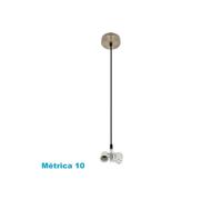 Fabrilamp - Arm. Colgante Cara 2xe27 Cuero M10 Regx10x10 Cm