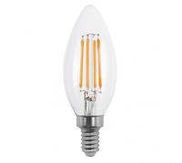 Fabrilamp bombilla filamento vela 10x3,5d 4w 450lm e14 clara 2700k
